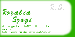 rozalia szogi business card